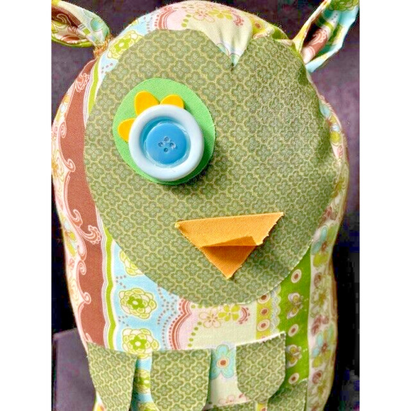 Owl Door Stop/Shelf Sitter - Handmade 13”x 7” Weighted - Vintage - Picture 6 of 8